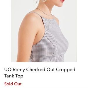 NWT Urban Outfitters checked crop top